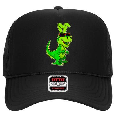 T Rex Easter Bunny Funny Dinosaur Basket Stuffers High Crown Mesh Back Trucker Hat