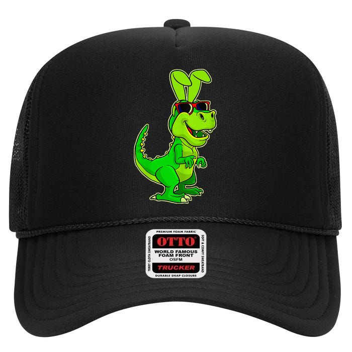 T Rex Easter Bunny Funny Dinosaur Basket Stuffers High Crown Mesh Back Trucker Hat