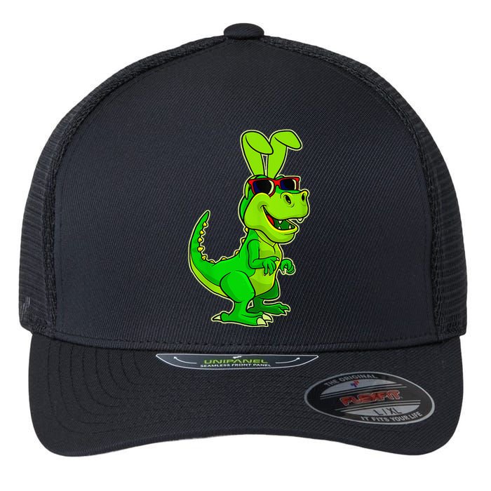 T Rex Easter Bunny Funny Dinosaur Basket Stuffers Flexfit Unipanel Trucker Cap