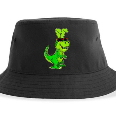 T Rex Easter Bunny Funny Dinosaur Basket Stuffers Sustainable Bucket Hat