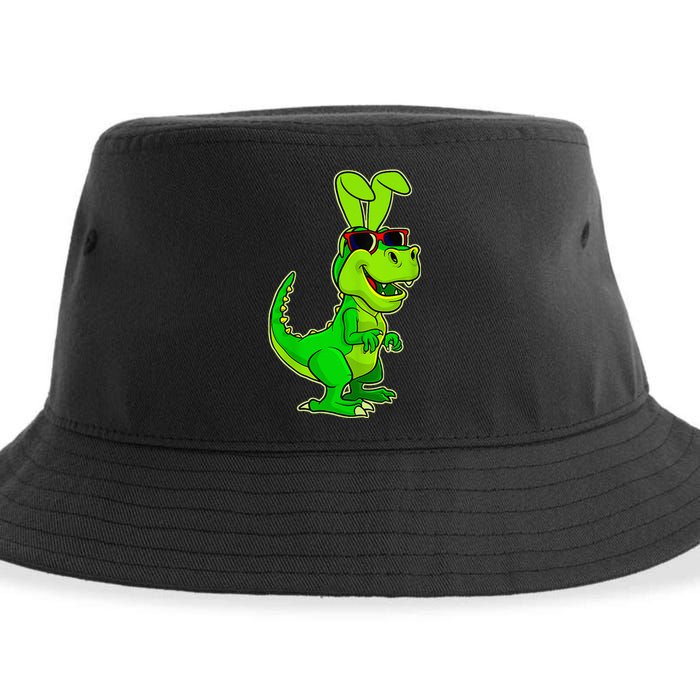 T Rex Easter Bunny Funny Dinosaur Basket Stuffers Sustainable Bucket Hat