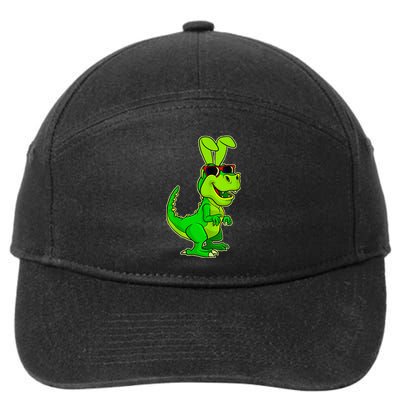 T Rex Easter Bunny Funny Dinosaur Basket Stuffers 7-Panel Snapback Hat