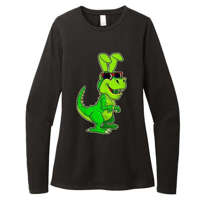 T Rex Easter Bunny Funny Dinosaur Basket Stuffers Womens CVC Long Sleeve Shirt