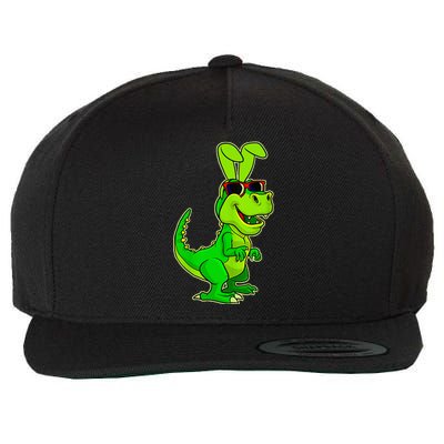 T Rex Easter Bunny Funny Dinosaur Basket Stuffers Wool Snapback Cap