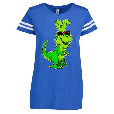 T Rex Easter Bunny Funny Dinosaur Basket Stuffers Enza Ladies Jersey Football T-Shirt