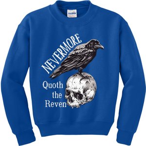 The Raven Edgar Allan Poe Dark Academia Literature Kids Sweatshirt