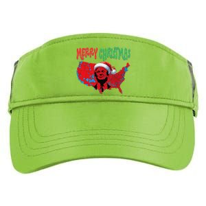 Trump Red Election Map Merry Christmas Trump Winner 2024 Adult Drive Performance Visor