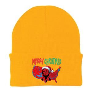 Trump Red Election Map Merry Christmas Trump Winner 2024 Knit Cap Winter Beanie