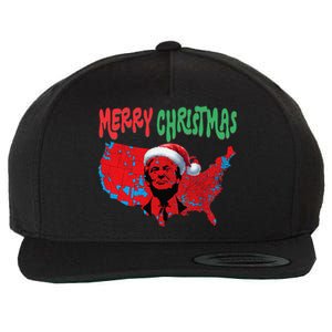 Trump Red Election Map Merry Christmas Trump Winner 2024 Wool Snapback Cap