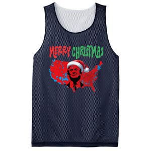 Trump Red Election Map Merry Christmas Trump Winner 2024 Mesh Reversible Basketball Jersey Tank