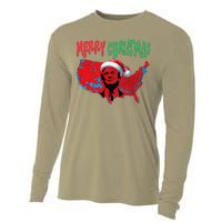 Trump Red Election Map Merry Christmas Trump Winner 2024 Cooling Performance Long Sleeve Crew