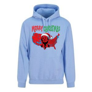 Trump Red Election Map Merry Christmas Trump Winner 2024 Unisex Surf Hoodie