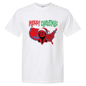 Trump Red Election Map Merry Christmas Trump Winner 2024 Garment-Dyed Heavyweight T-Shirt