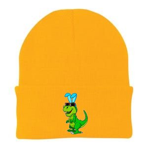 T Rex Easter Bunny Funny Dinosaur Basket Stuffers Knit Cap Winter Beanie