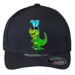 T Rex Easter Bunny Funny Dinosaur Basket Stuffers Flexfit Unipanel Trucker Cap