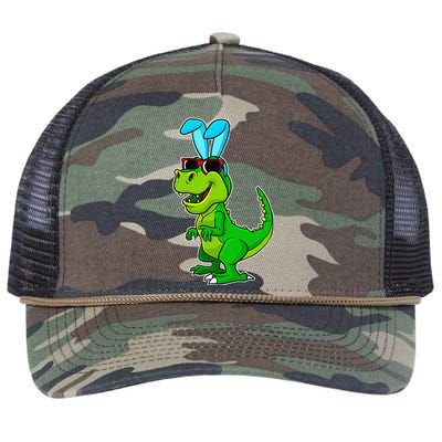 T Rex Easter Bunny Funny Dinosaur Basket Stuffers Retro Rope Trucker Hat Cap