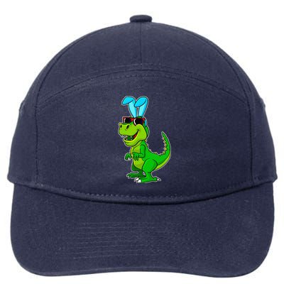 T Rex Easter Bunny Funny Dinosaur Basket Stuffers 7-Panel Snapback Hat