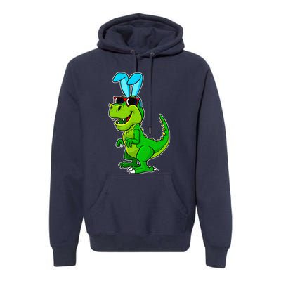 T Rex Easter Bunny Funny Dinosaur Basket Stuffers Premium Hoodie