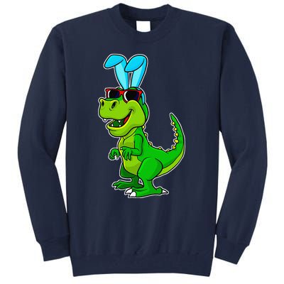 T Rex Easter Bunny Funny Dinosaur Basket Stuffers Tall Sweatshirt