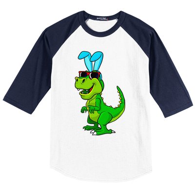 T Rex Easter Bunny Funny Dinosaur Basket Stuffers Baseball Sleeve Shirt