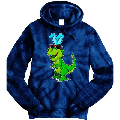 T Rex Easter Bunny Funny Dinosaur Basket Stuffers Tie Dye Hoodie