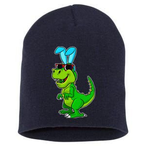 T Rex Easter Bunny Funny Dinosaur Basket Stuffers Short Acrylic Beanie