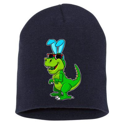 T Rex Easter Bunny Funny Dinosaur Basket Stuffers Short Acrylic Beanie