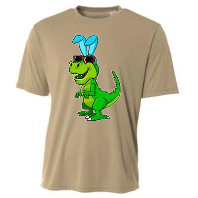 T Rex Easter Bunny Funny Dinosaur Basket Stuffers Cooling Performance Crew T-Shirt