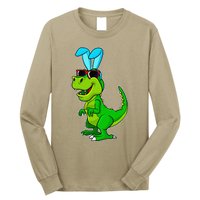 T Rex Easter Bunny Funny Dinosaur Basket Stuffers Long Sleeve Shirt