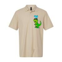 T Rex Easter Bunny Funny Dinosaur Basket Stuffers Softstyle Adult Sport Polo