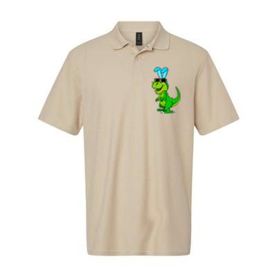 T Rex Easter Bunny Funny Dinosaur Basket Stuffers Softstyle Adult Sport Polo