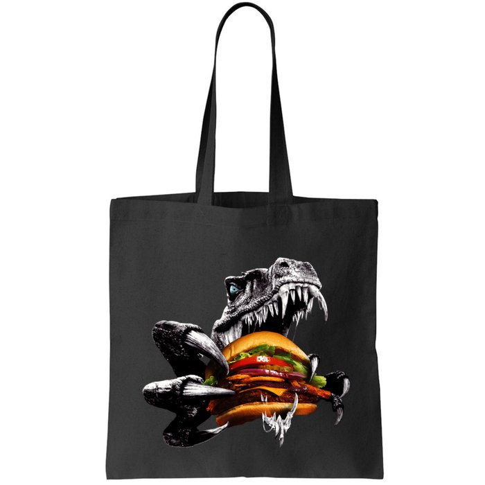 T Rex Eating Burger Bag