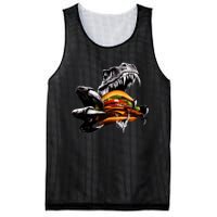 T Rex Eating Burger Mesh Reversible Basketball Jersey Tank