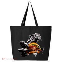 T Rex Eating Burger 25L Jumbo Tote