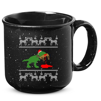 T Rex Eating Rudolph The Red Nosed Reindeer 15oz Campfire Ceramic Mug