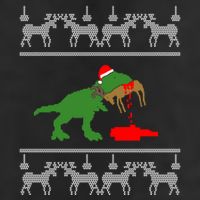 T Rex Eating Rudolph The Red Nosed Reindeer Golf Towel