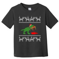 T Rex Eating Rudolph The Red Nosed Reindeer Toddler T-Shirt