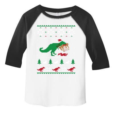 T Rex Eating Reindeer Funny Dinosaur Christmas Ugly Gift Toddler Fine Jersey T-Shirt