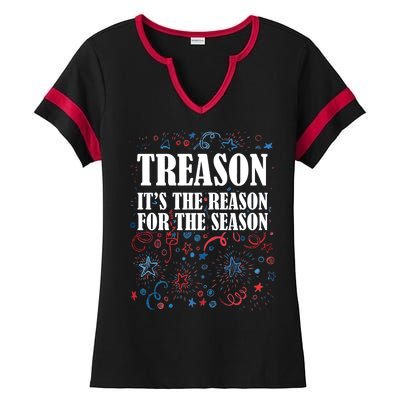 Treason is the Reason for the Season Ladies Halftime Notch Neck Tee