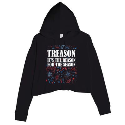 Treason is the Reason for the Season Crop Fleece Hoodie