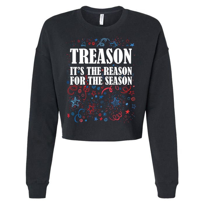 Treason is the Reason for the Season Cropped Pullover Crew