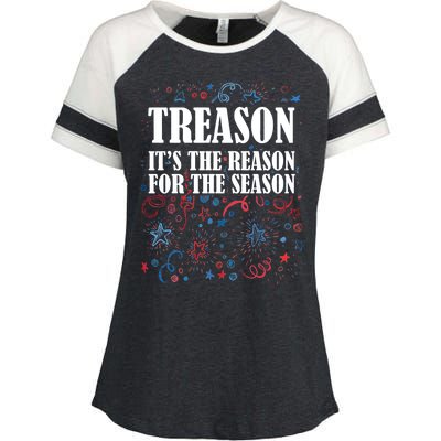 Treason is the Reason for the Season Enza Ladies Jersey Colorblock Tee