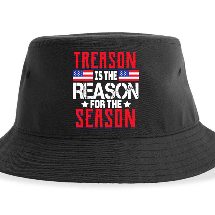 Treason Is The Reason For The Season Patriotic Sustainable Bucket Hat