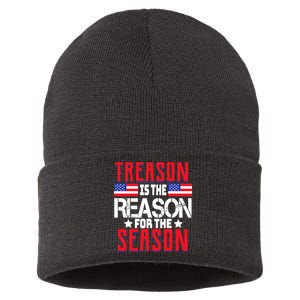 Treason Is The Reason For The Season Patriotic Sustainable Knit Beanie