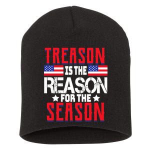 Treason Is The Reason For The Season Patriotic Short Acrylic Beanie