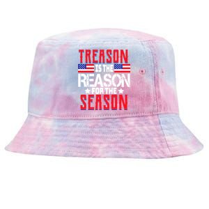 Treason Is The Reason For The Season Patriotic Tie-Dyed Bucket Hat