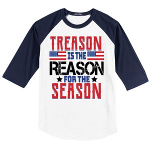 Treason Is The Reason For The Season Patriotic Baseball Sleeve Shirt