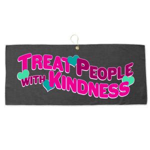 Treat People With Kindness Large Microfiber Waffle Golf Towel