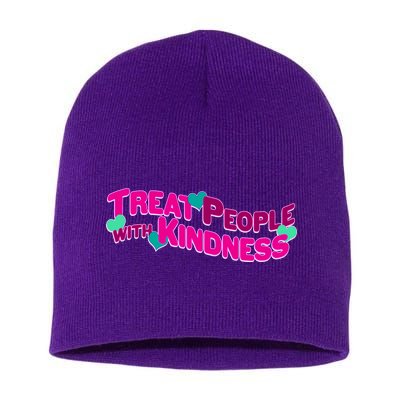 Treat People With Kindness Short Acrylic Beanie