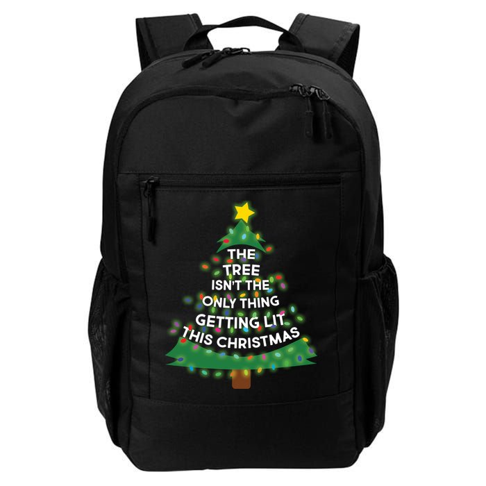 Tree Isn't The Only Thing Getting Lit Ugly Christmas Backpack